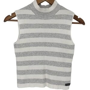 🚫SOLD🚫 Calvin Klein striped mock new tank top sweater